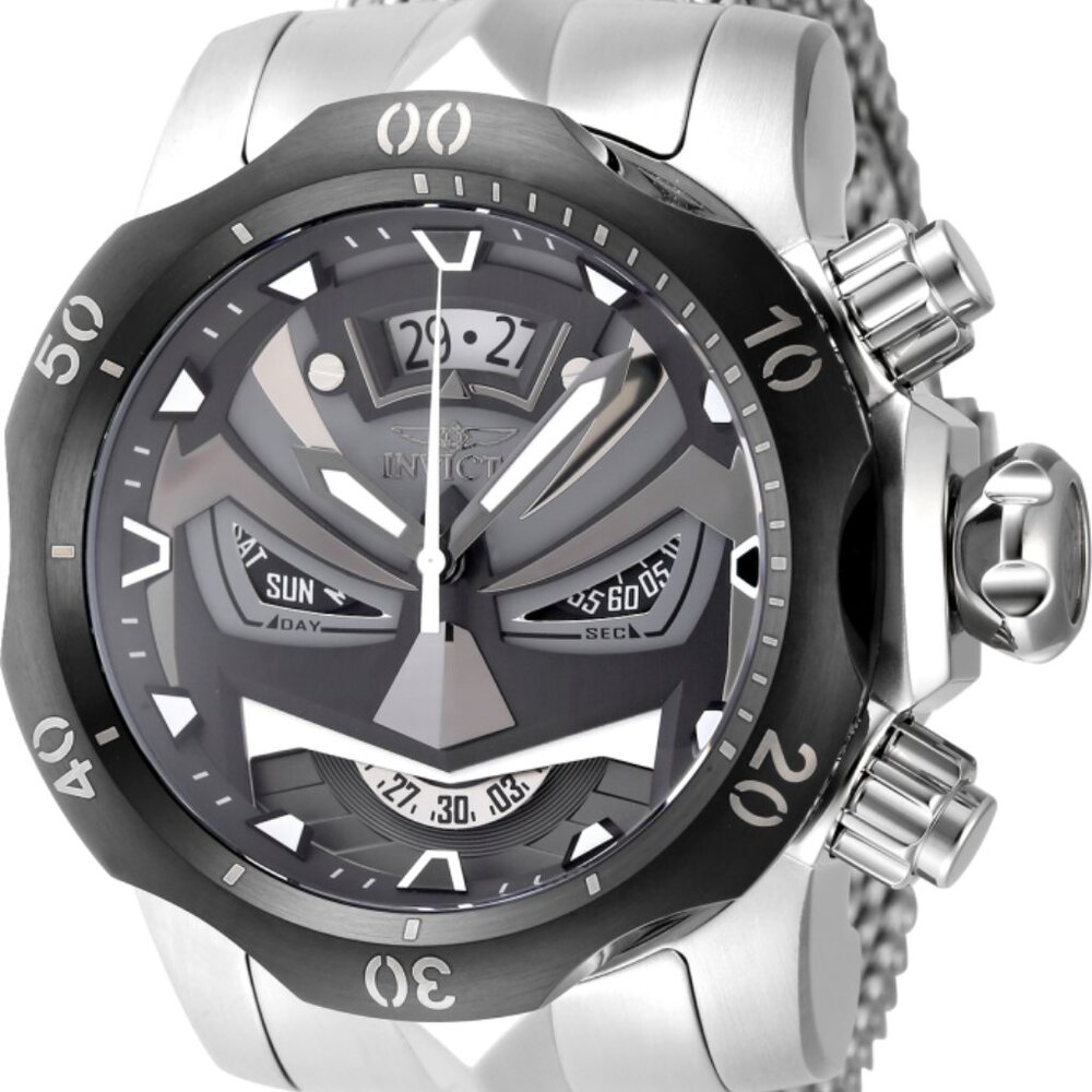 Invicta Men's 53.7mm Venom Quartz Swiss Ronda Z60 Mesh Bracelet 100m SS Watch